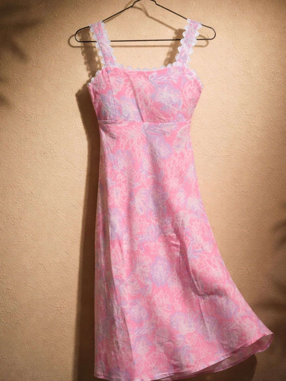 Lilly Pulitzer Rousseau Pink Zen Garden Dwyer Midi Dress women’s size XXS - Picture 2 of 11